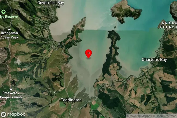 Head of the Bay,Canterbury Satellite Map