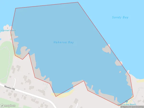 Hekerua Bay, Auckland Polygon Area Map