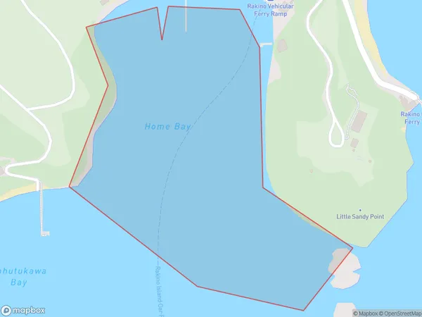 Home Bay, Auckland Polygon Area Map