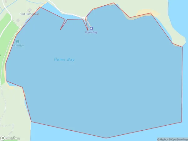 Home Bay, Auckland Polygon Area Map