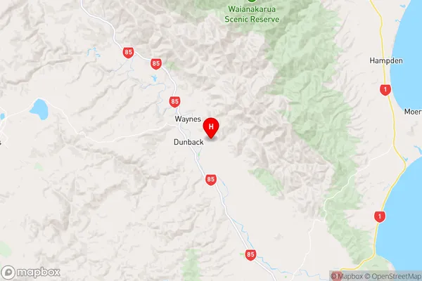 Makareao,Otago Region Map