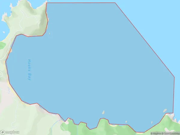 Hooks Bay, Auckland Polygon Area Map