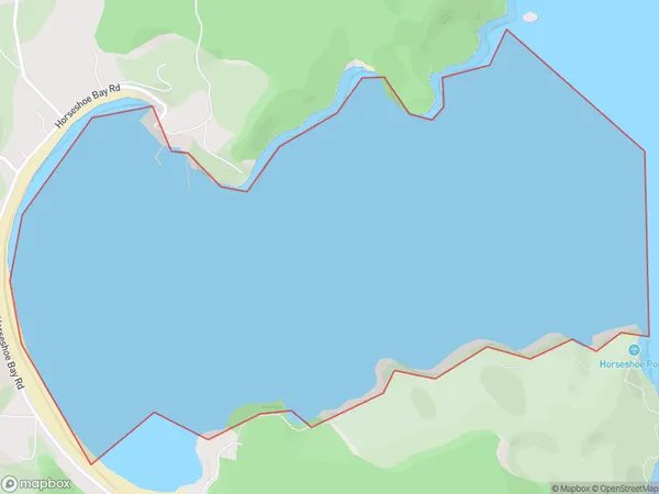 Horseshoe Bay, Otago Polygon Area Map