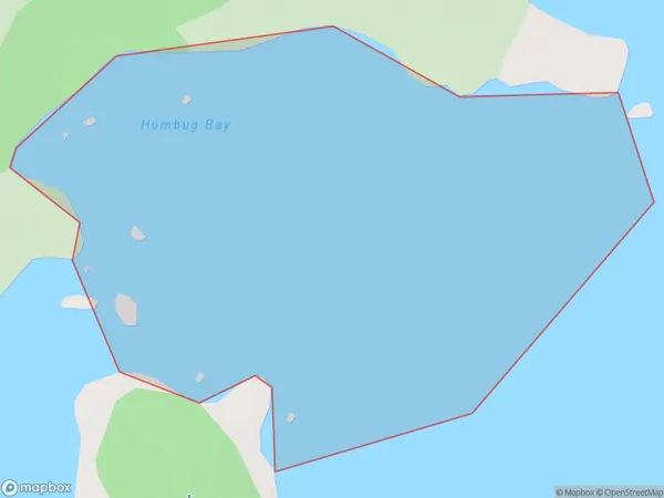 Humbug Bay, Waikato Polygon Area Map