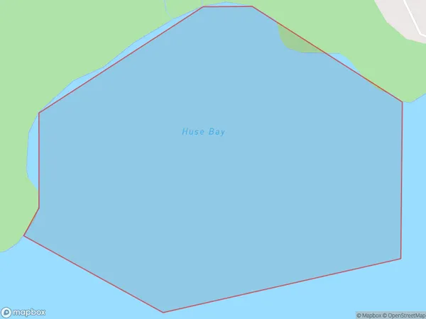 Huse Bay, Auckland Polygon Area Map