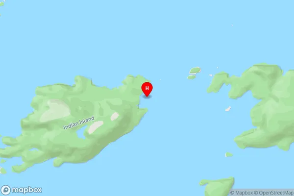 Indian Cove,Southland Area Map