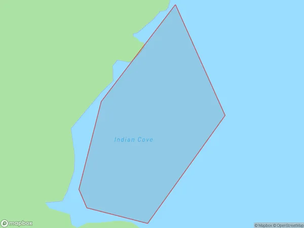 Indian Cove, Southland Polygon Area Map