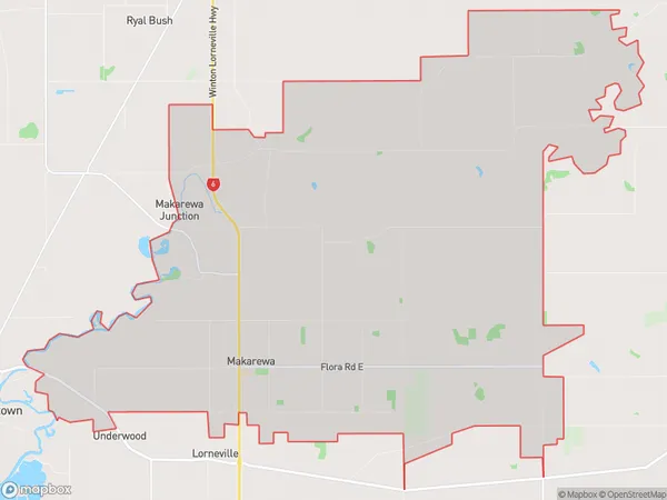 ZipCode 9876 Map for Makarewa