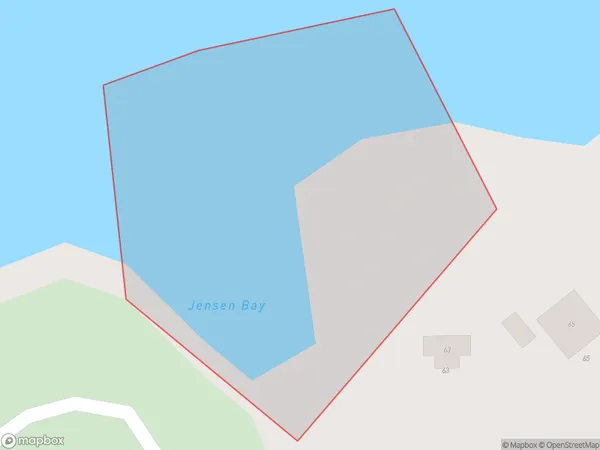 Jensen Bay, Southland Polygon Area Map