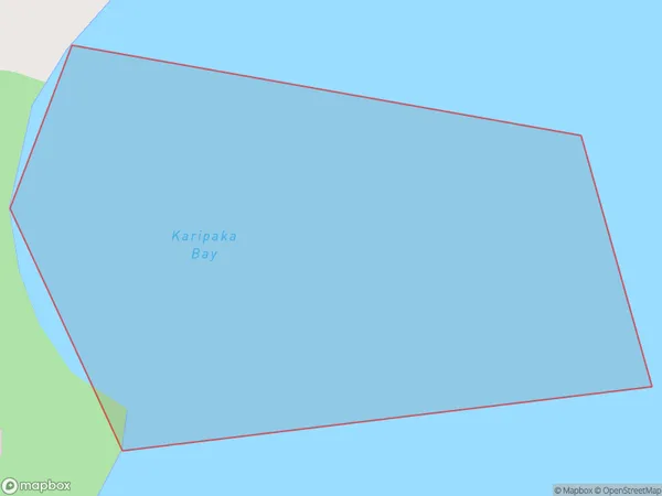 Karipaka Bay, Auckland Polygon Area Map