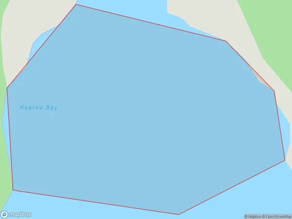 Koarea Bay, Northland Polygon Area Map