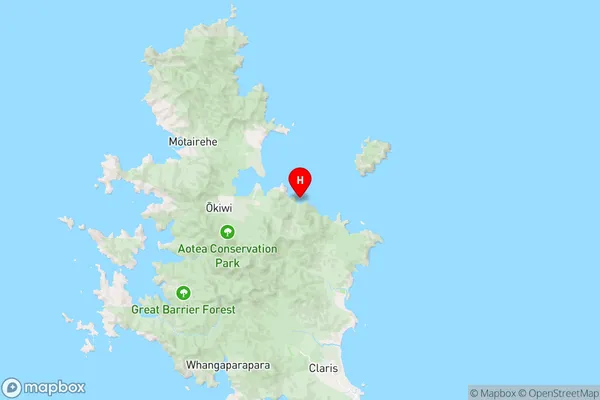 Komahunga Bay / Mona Bay,Auckland Region Map