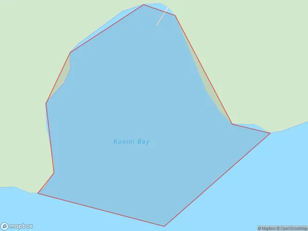 Konini Bay, Marlborough Polygon Area Map
