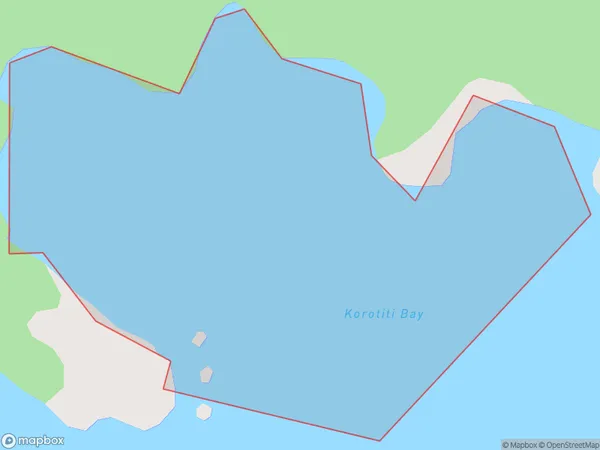 Korotiti Bay, Auckland Polygon Area Map