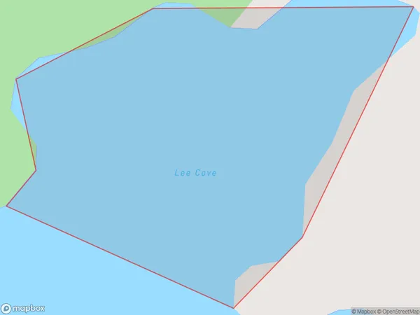 Lee Cove, Southland Polygon Area Map