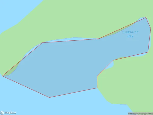 Linklater Bay, Southland Polygon Area Map