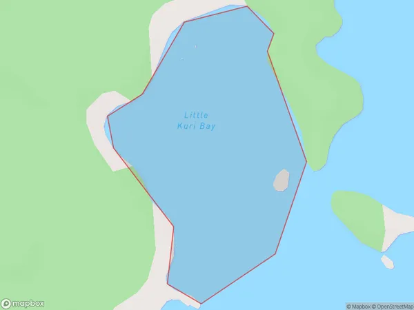 Little Kuri Bay, Southland Polygon Area Map