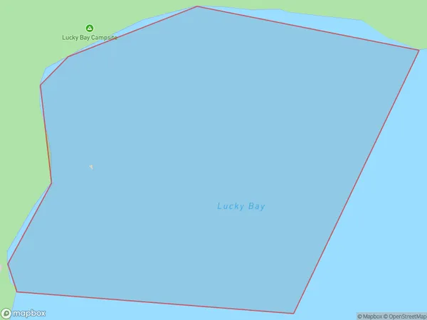 Lucky Bay, Marlborough Polygon Area Map