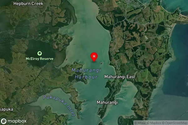 Mahurangi Harbour,Auckland Satellite Map