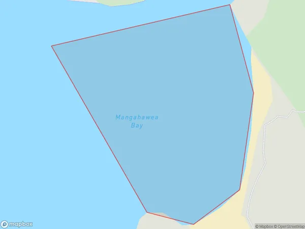 Mangahawea Bay, Northland Polygon Area Map