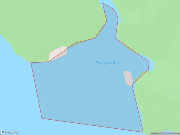 Mangati Bay, Auckland Polygon Area Map