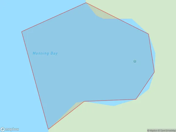 Manning Bay, Southland Polygon Area Map