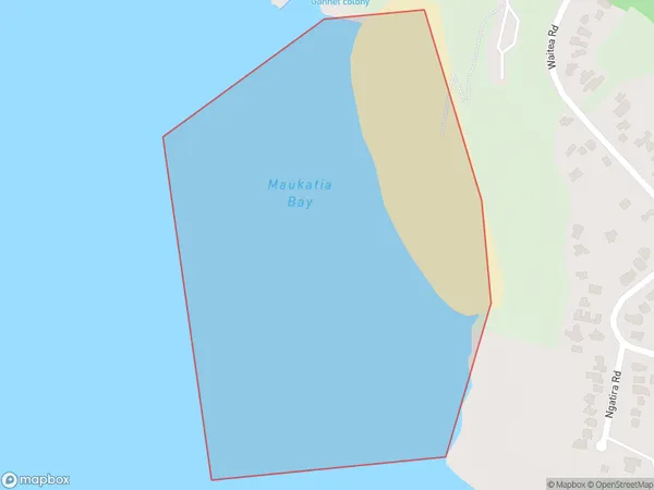 Maukatia Bay, Auckland Polygon Area Map