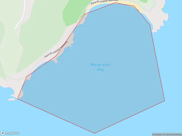 Matarahui Bay, Auckland Polygon Area Map