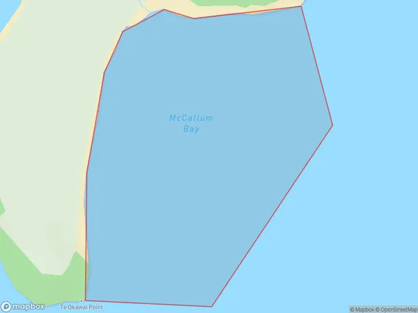 McCallum Bay, Auckland Polygon Area Map