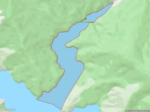 Mill Arm, Marlborough Polygon Area Map