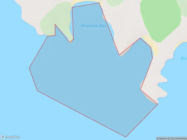 Momona Bay, Waikato Polygon Area Map