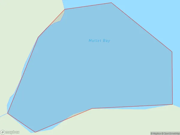 Mullet Bay, Auckland Polygon Area Map