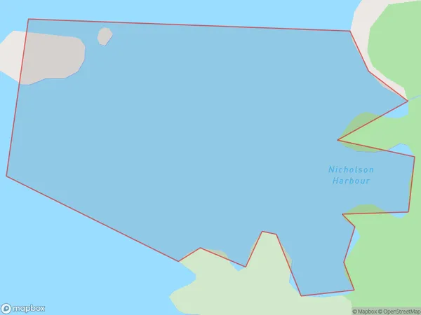 Nicholson Harbour, Southland Polygon Area Map