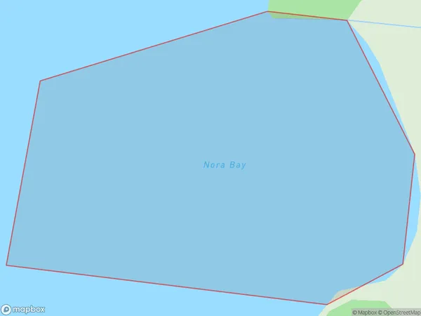 Nora Bay, Auckland Polygon Area Map