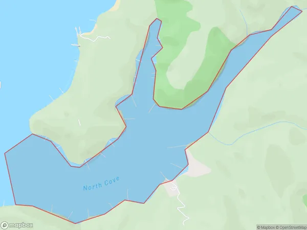 North Cove, Auckland Polygon Area Map