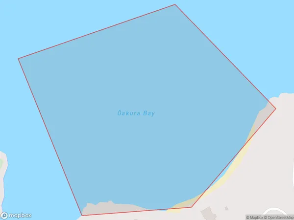 Oakura Bay, Auckland Polygon Area Map