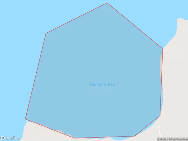 Oamaru Bay, Marlborough Polygon Area Map