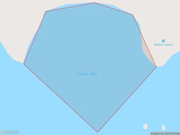 Ohana Bay, Marlborough Polygon Area Map