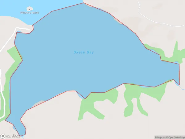 Okete Bay, Waikato Polygon Area Map