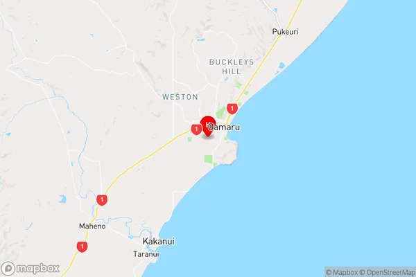 Awamoa,Otago Region Map