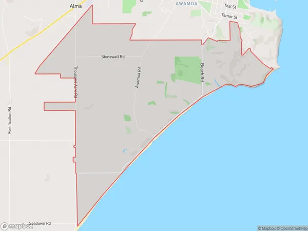 Awamoa, Otago Polygon Area Map