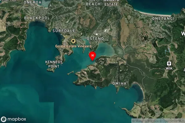 Okoka Bay,Auckland Satellite Map