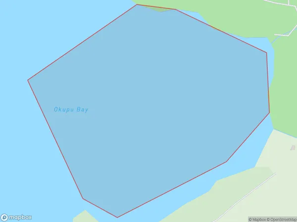 Okupu Bay, Auckland Polygon Area Map