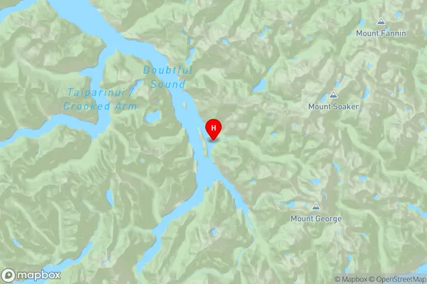 Olphert Cove,Southland Region Map