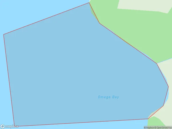 Omega Bay, Auckland Polygon Area Map