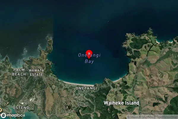 Onetangi Bay,Auckland Satellite Map