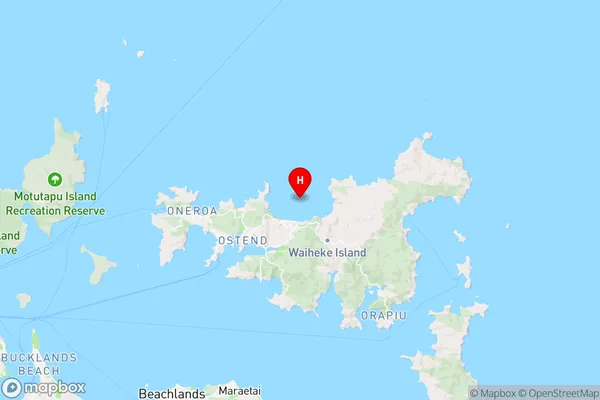 Onetangi Bay,Auckland Region Map