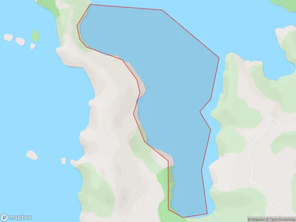 Oneura Bay / Red Cliff Cove, Auckland Polygon Area Map