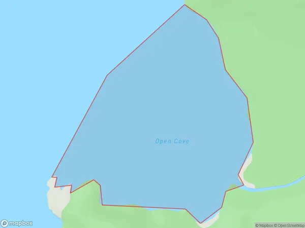 Open Cove, Southland Polygon Area Map