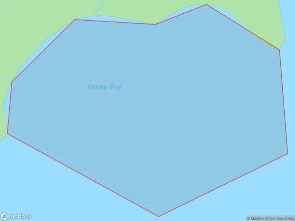 Opopo Bay, Auckland Polygon Area Map